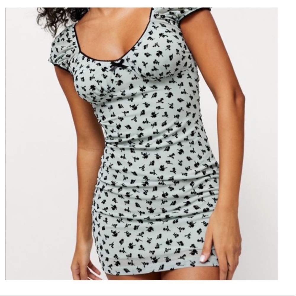 Motel Rishita printed body con mini dress